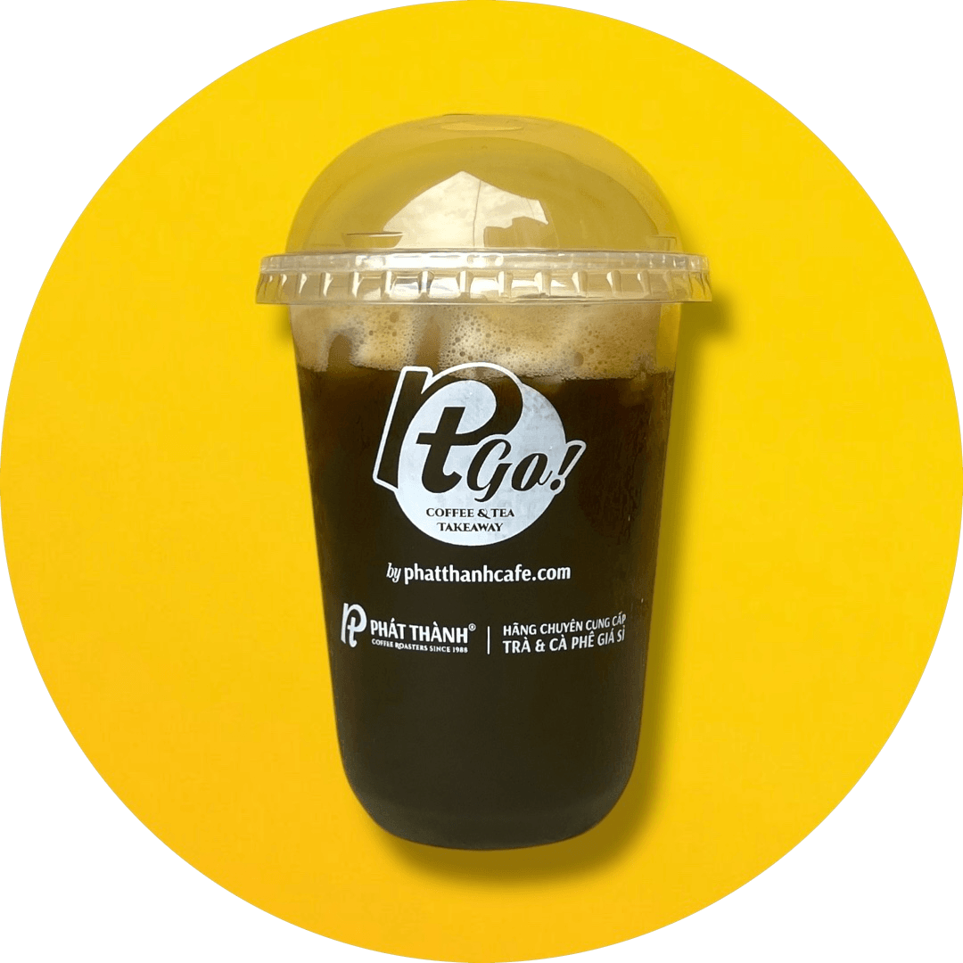 Cà phê đen đá pha máy