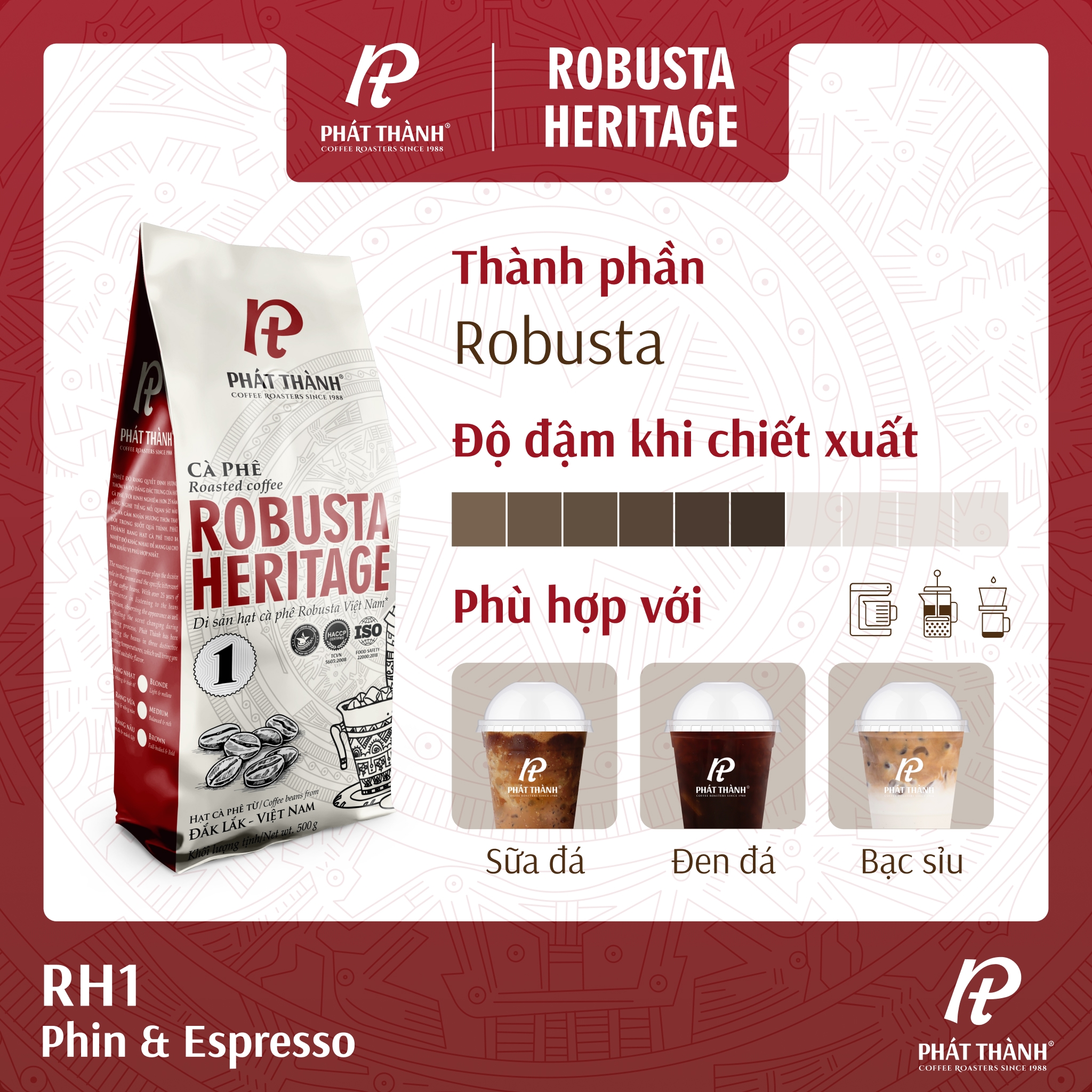 Cà phê nguyên hạt Robusta Heritage 1