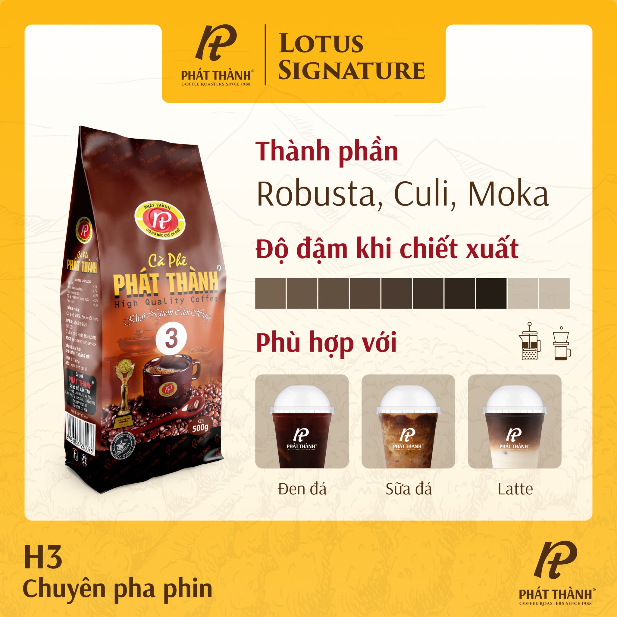 Cà phê Lotus Signature H3